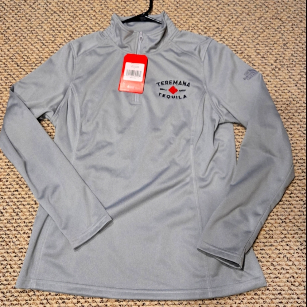 Gray Teremana Tequila Long Sleeve 3/4 Zip Shirt. Dawayne The Rock Johnson